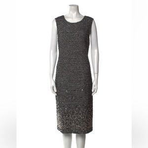 ST JOHN beaded knit dress